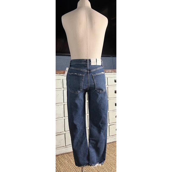 Agolde Riley High Rise Straight Cropped Jeans Size 27 - Picture 4 of 11